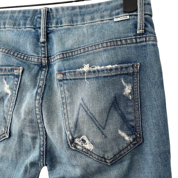 MOTHER Denim High Waisted Looker Crop Jeans in Skipping Stones Size 26 - Picture 12 of 15